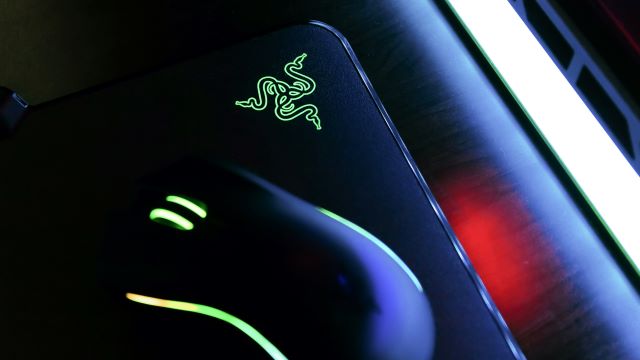 Razer mouse on Razer mousepad