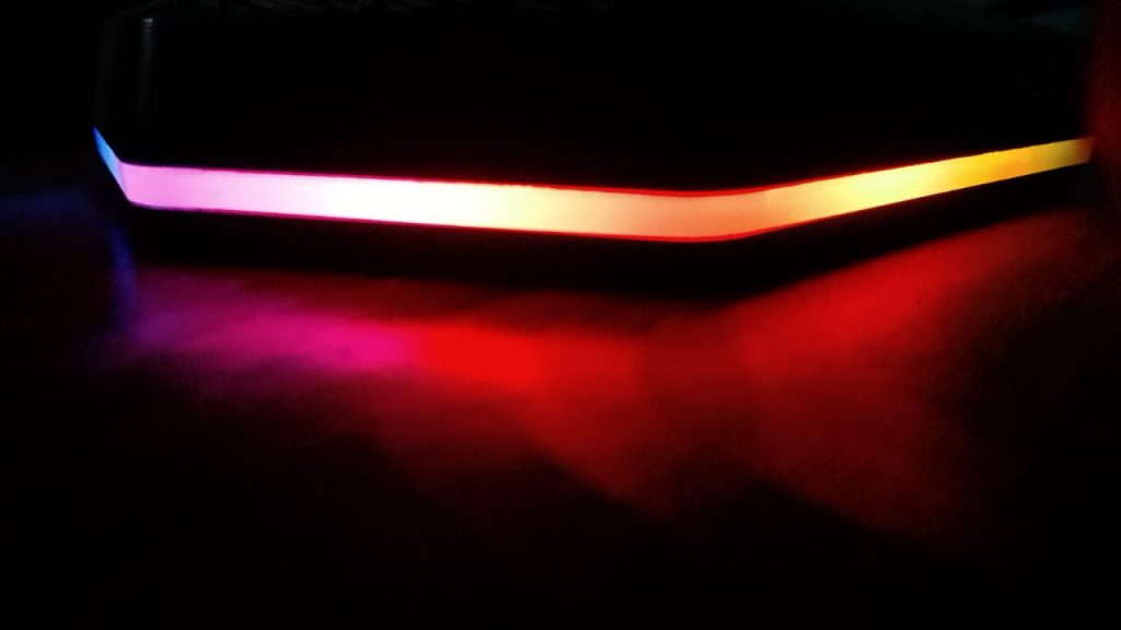 A gaming microphone using LED for RGB effect because it is more efficient