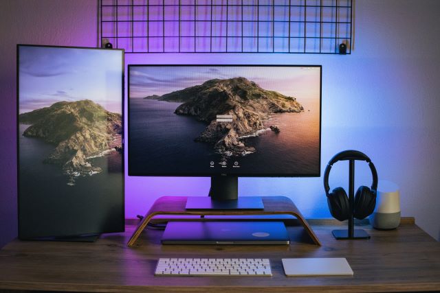 a dual monitor setup