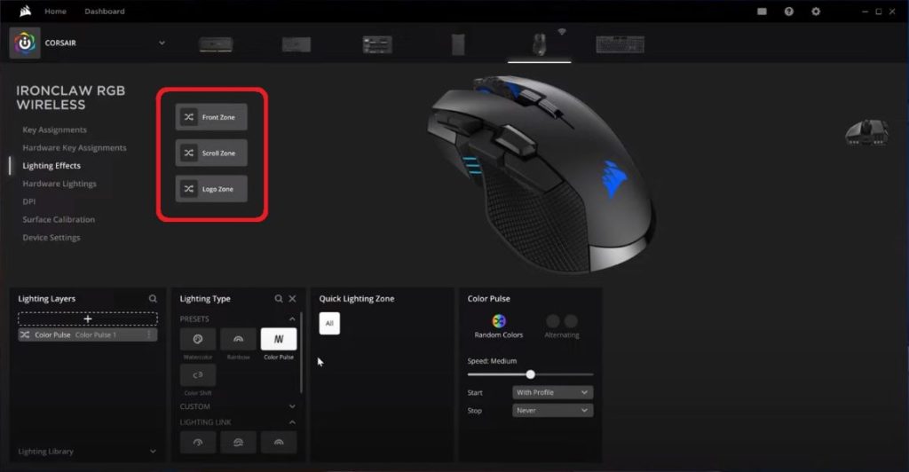 gaming mice with customizable rgb lightings