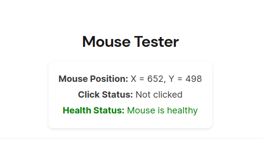 testing gaming mouse with online tool